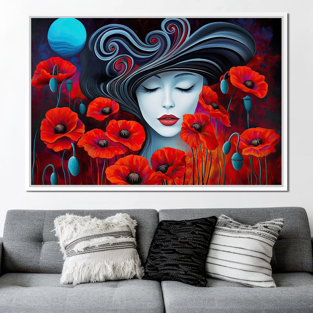 The Poppy Queen’s Dream Canvas Wall Art