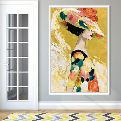 Golden Garden Gala Silhouette Canvas Wall Art