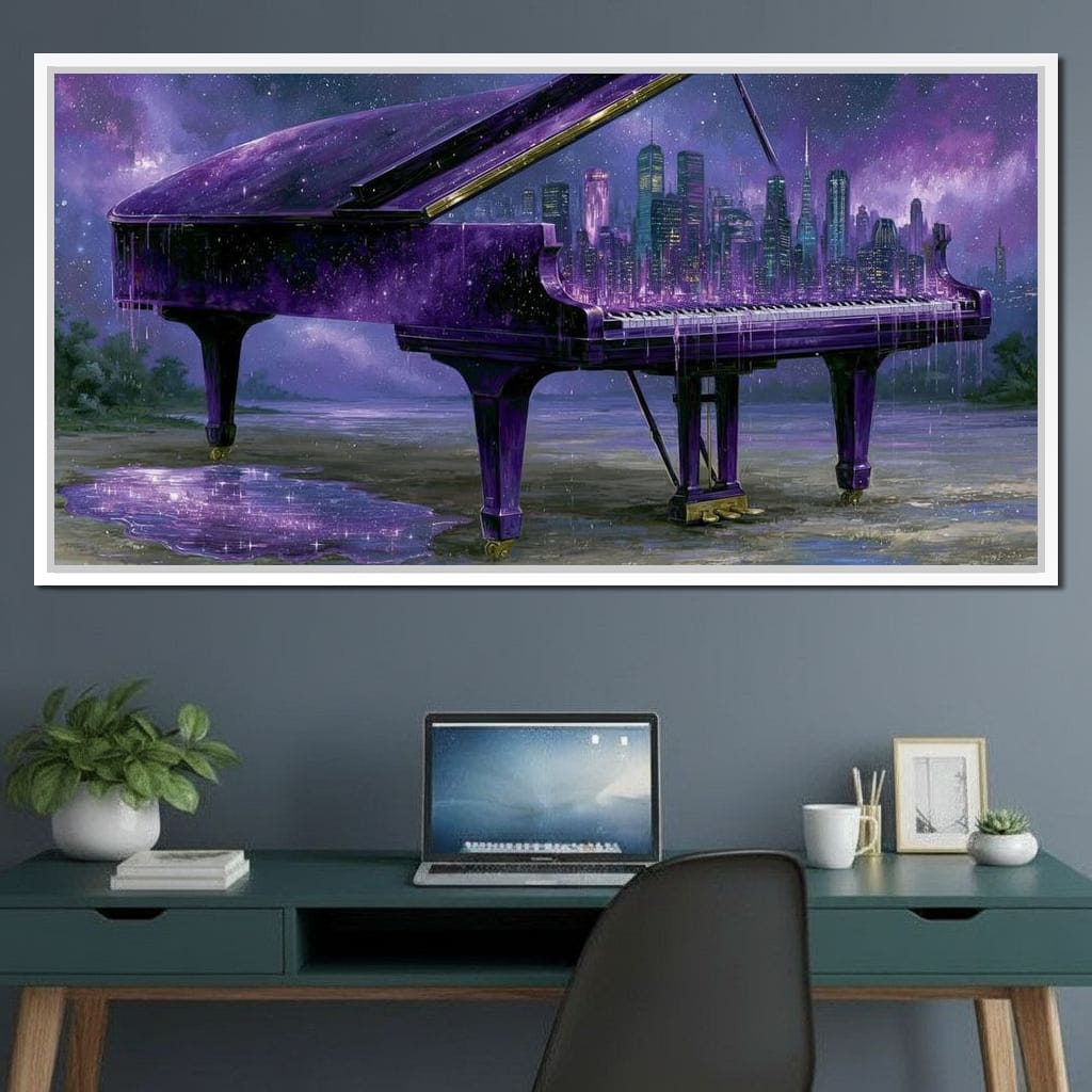 Melodies Melting Into The Night Sky Canvas Wall Art