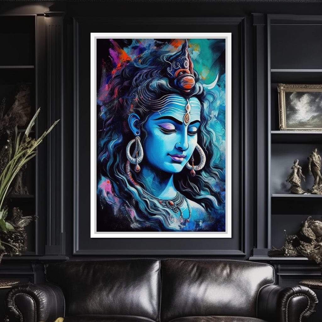 Lord Shiva's Contemplation Canvas Wall Art