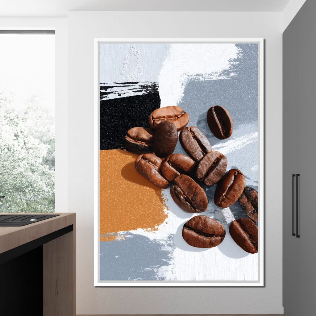 Coffee Beans Modern Vibe Canvas Wall Art