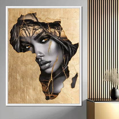 Golden Legacy of the Savannah Soul Canvas Wall Art