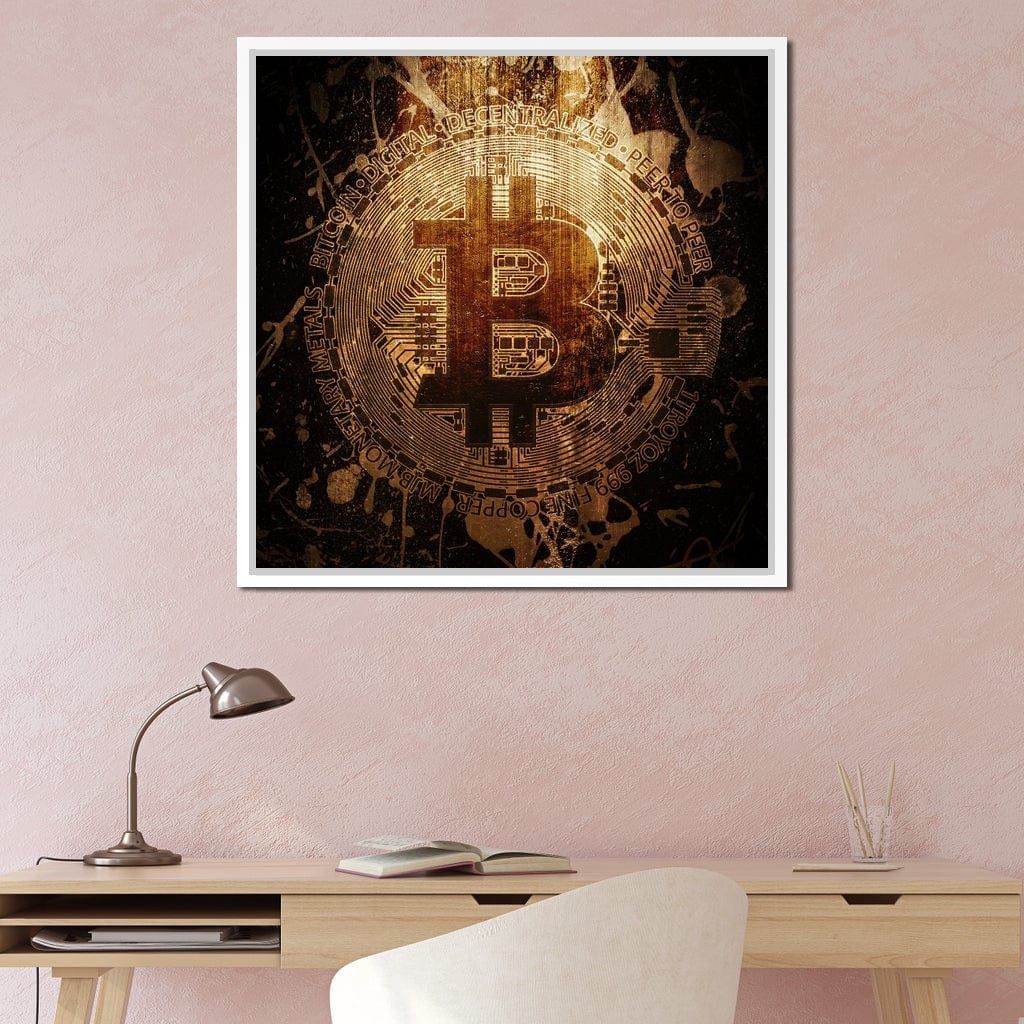 Crypto Art Bitcoin 08 Canvas Wall Art