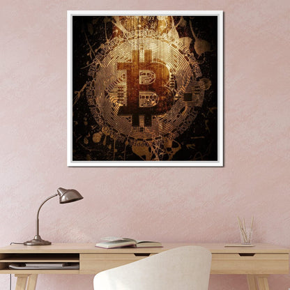 Crypto Art Bitcoin 08 Canvas Wall Art