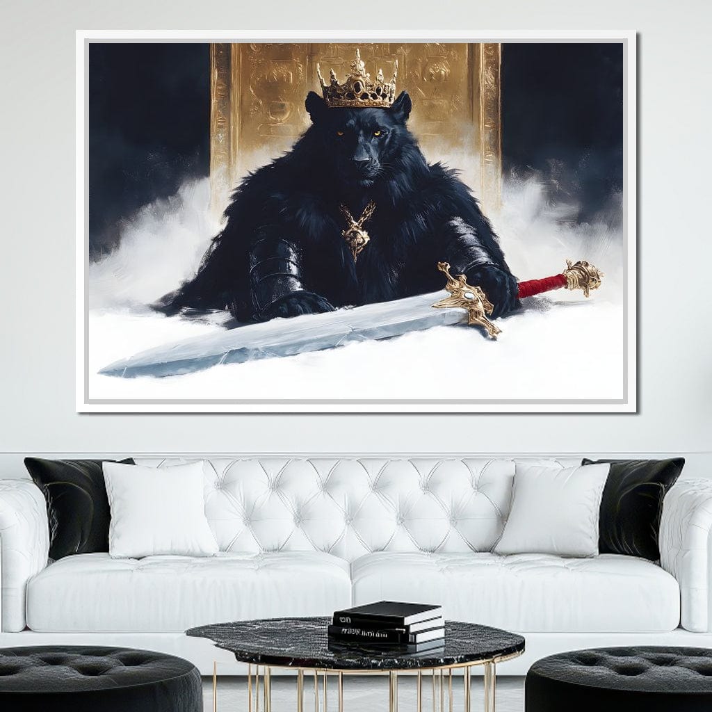 Sovereign Panther Knight Canvas Wall Art