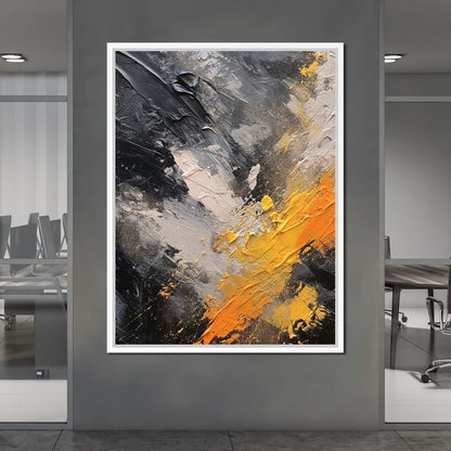 Abstract Onyx Radiance Canvas Wall Art