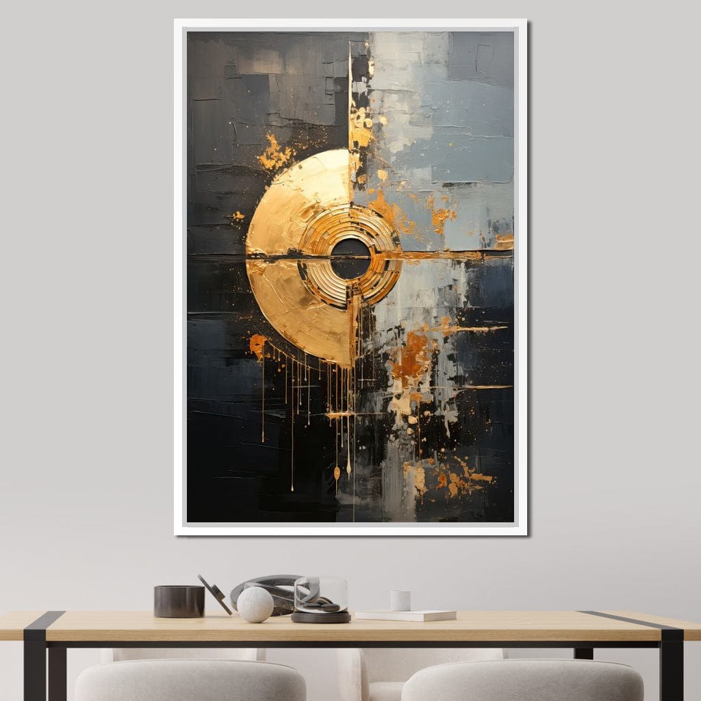 Eclipse in Golden Splendor Canvas Wall Art