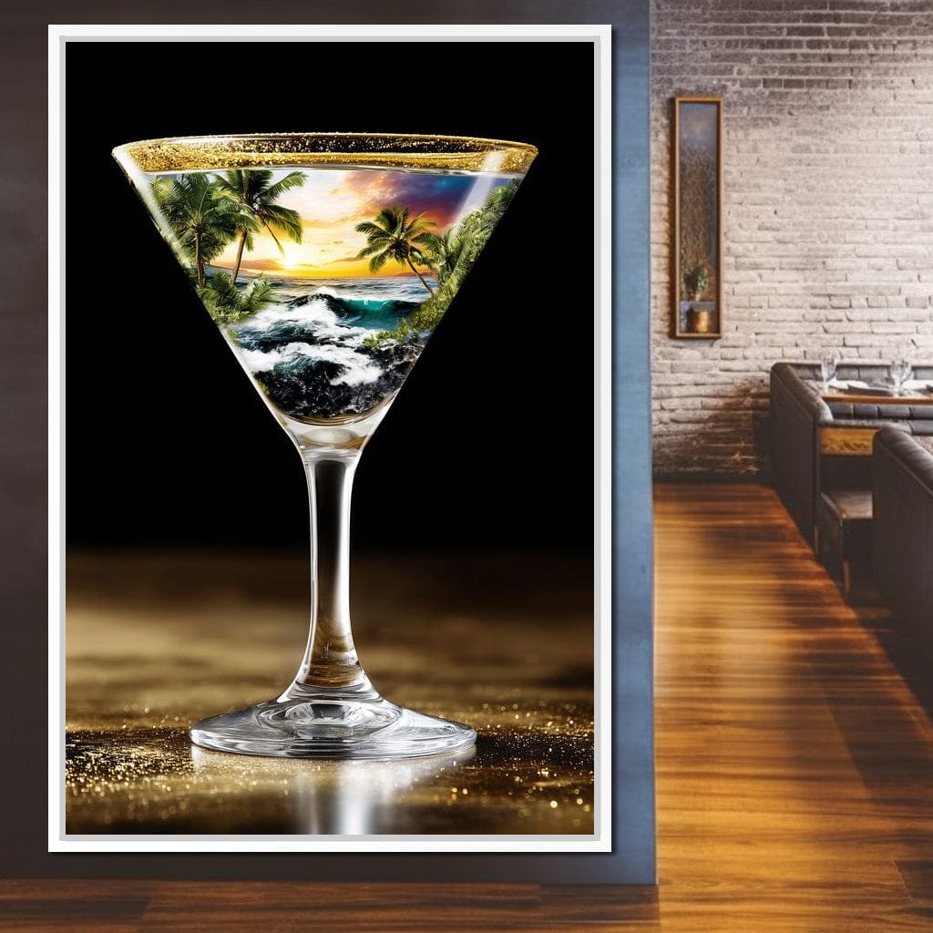 Tropical Sunset Cocktail Dream Canvas Wall Art