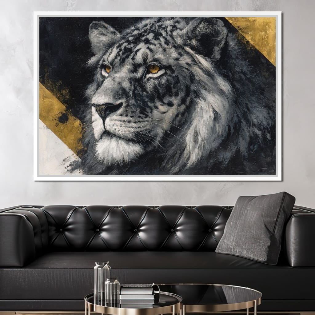 Golden Eyed Lion King Canvas Wall Art