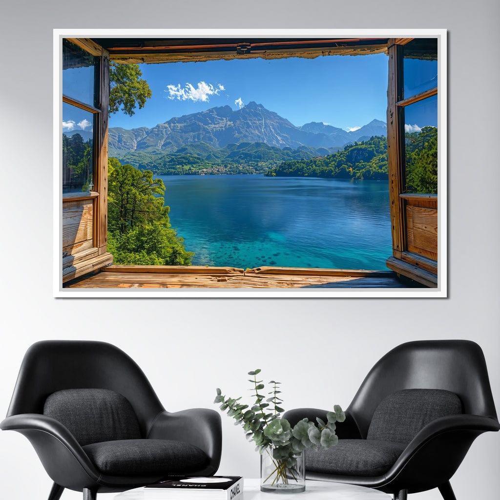 Lakeside Serenity Vista Canvas Wall Art