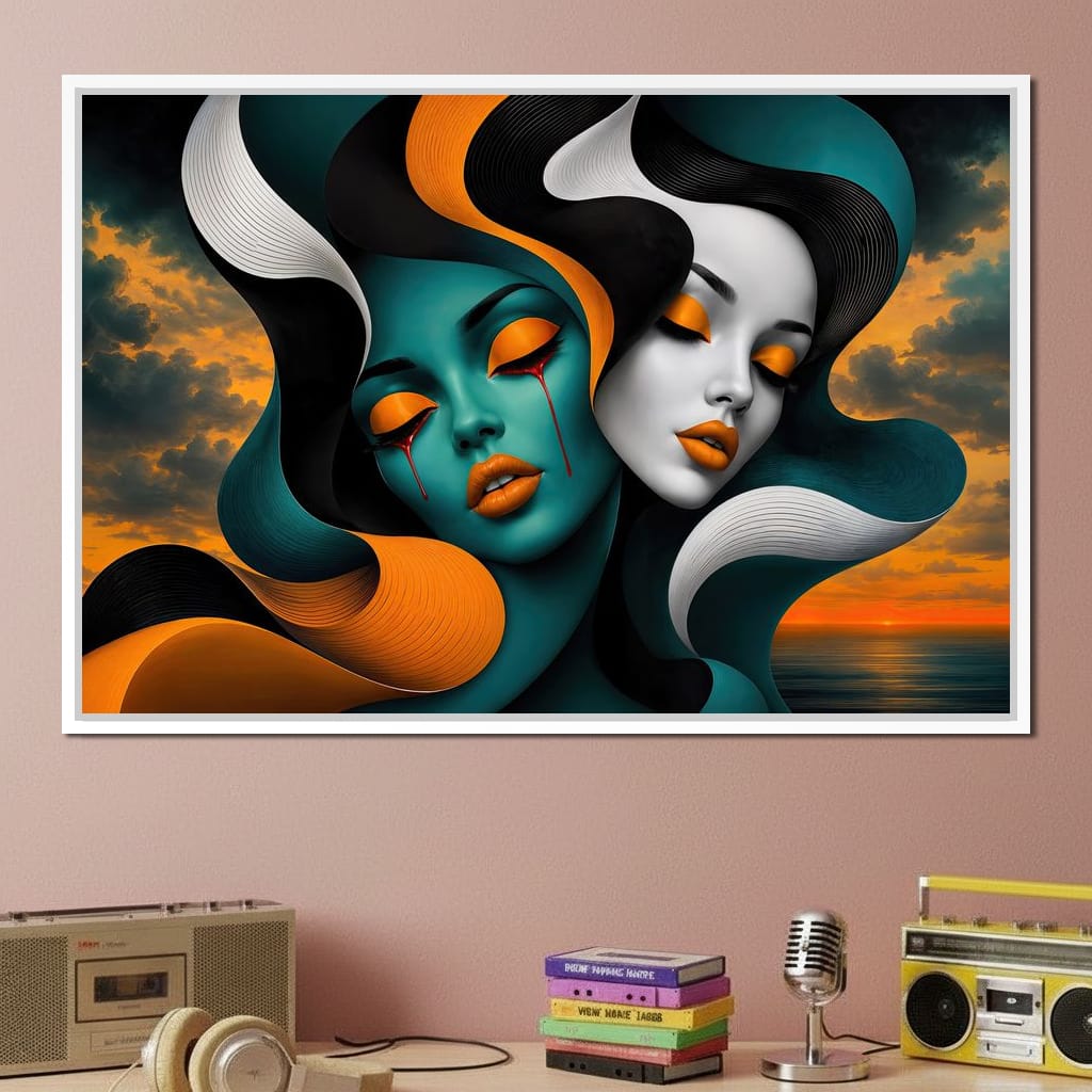 The Lovers Who Never Spoke Canvas Wall Art