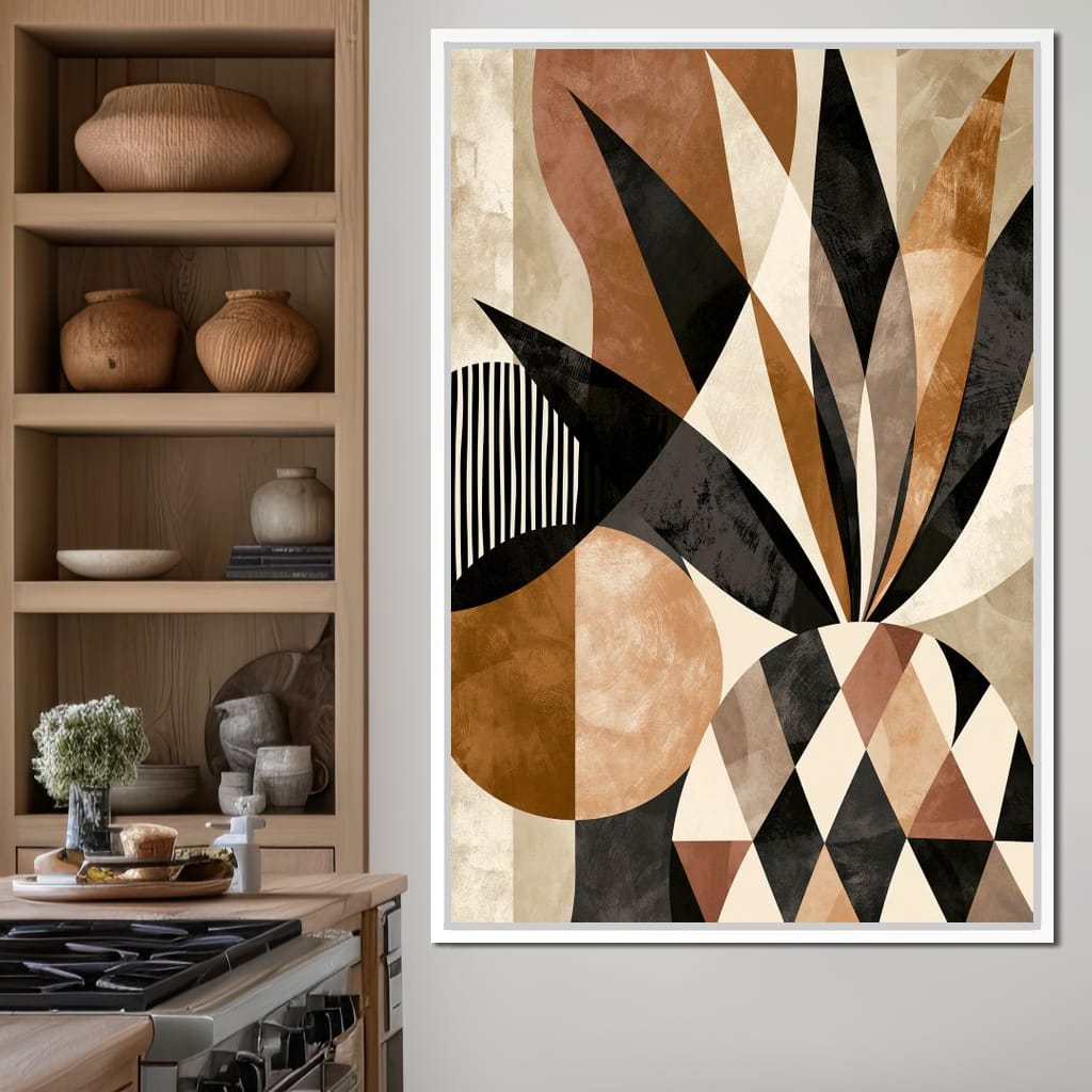 Geometric Geometry Of The Tropical Pineapple Canvas Wall Art