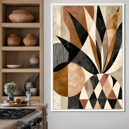 Geometric Geometry Of The Tropical Pineapple Canvas Wall Art