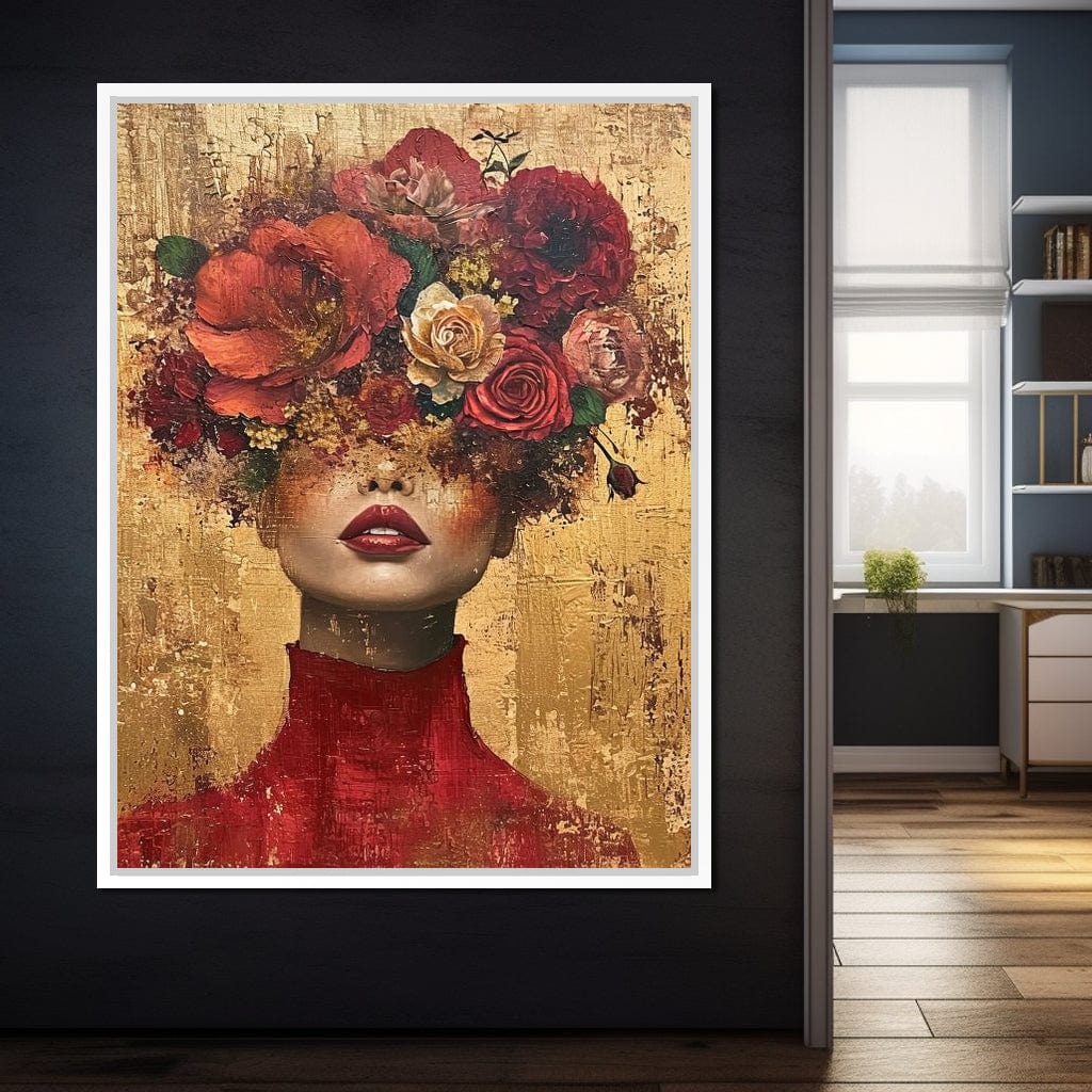 Blossom Crowned Silence Canvas Wall Art