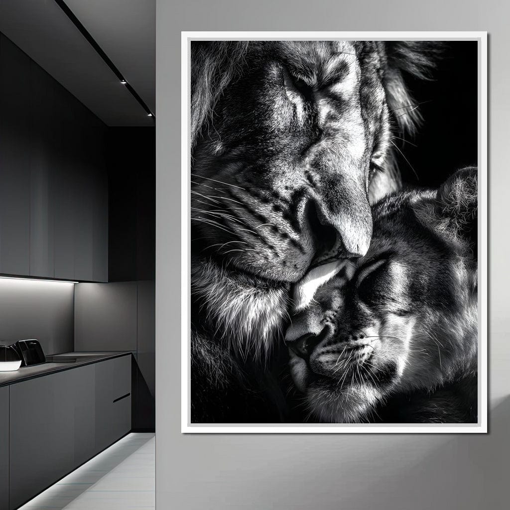 Lion's Bond Canvas Wall Art