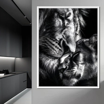 Lion's Bond Canvas Wall Art