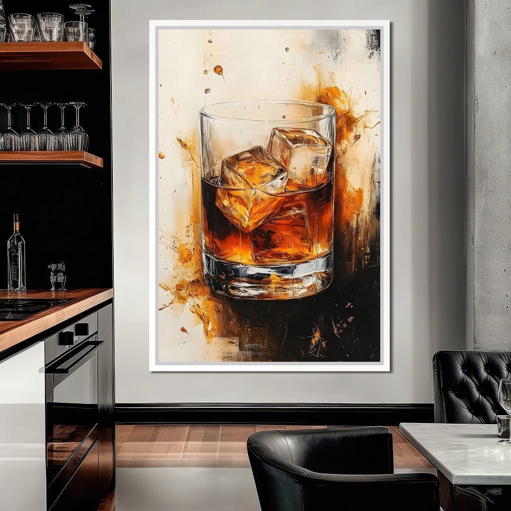 Whiskey Drink Elegance Canvas Wall Art