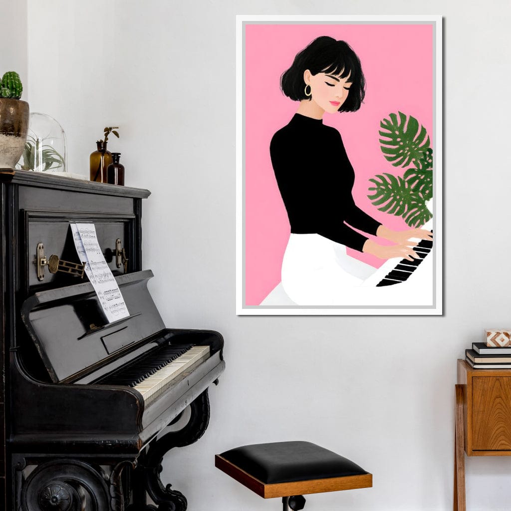 Melody on Rose Studio Keys Canvas Wall Art