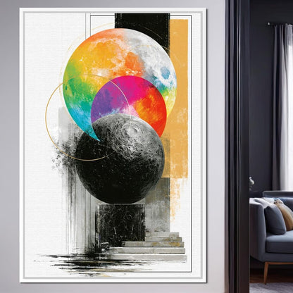 Celestial Geometry Beyond The Horizon Canvas Wall Art
