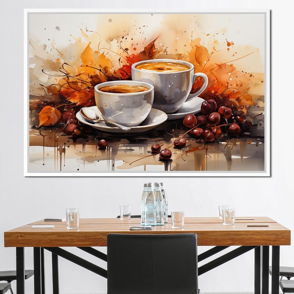 Autumn Coffee Brew Canvas Wall Art