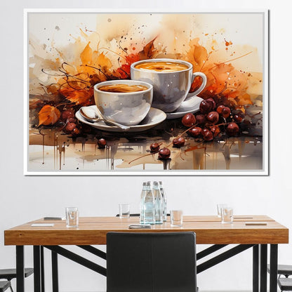 Autumn Coffee Brew Canvas Wall Art