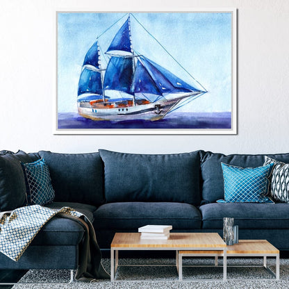 Blue Sails Canvas Wall Art