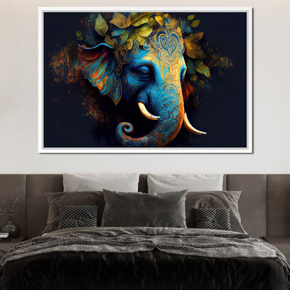 The Blue Elephant Canvas Wall Art