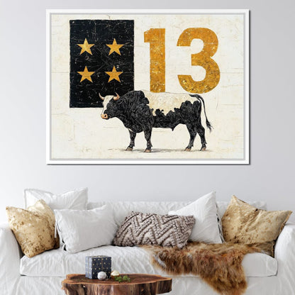 Starlit Cattle #13 Canvas Wall Art