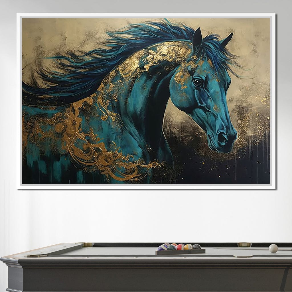 Gilded Horse Canvas Wall Art