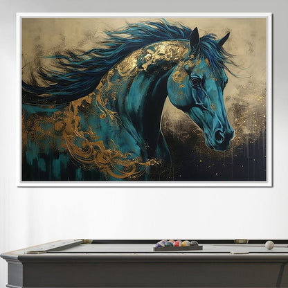 Gilded Horse Canvas Wall Art