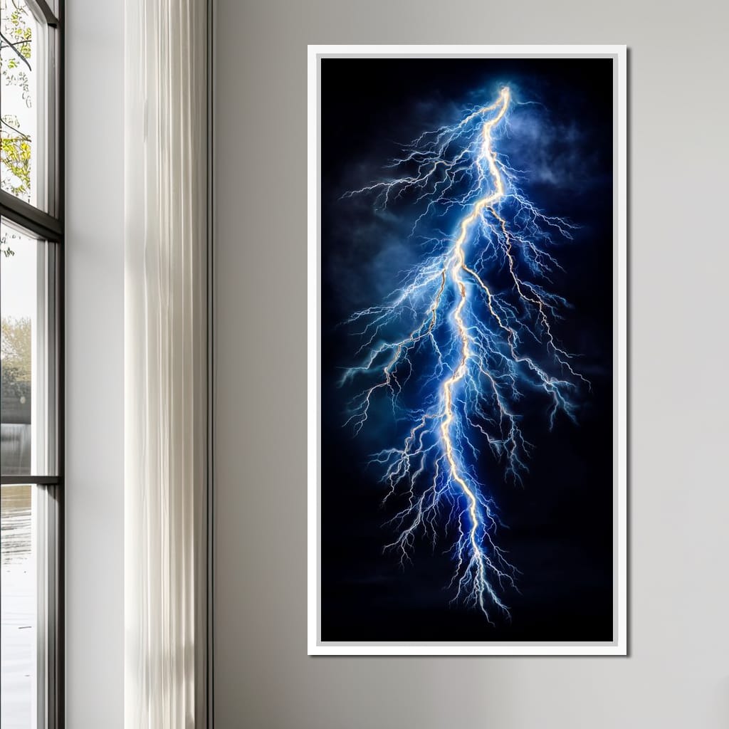 Lightning Storm Strike Canvas Wall Art