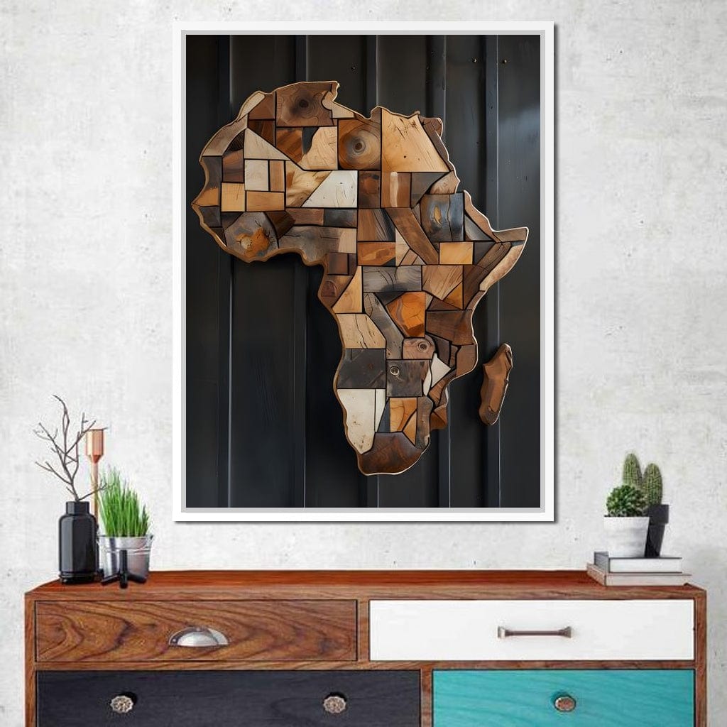 Africa Wooden Art Canvas Wall Art