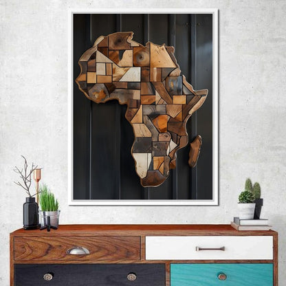 Africa Wooden Art Canvas Wall Art