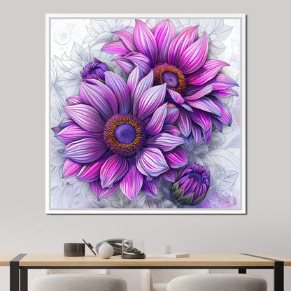 Purple Petal Parade Canvas Wall Art