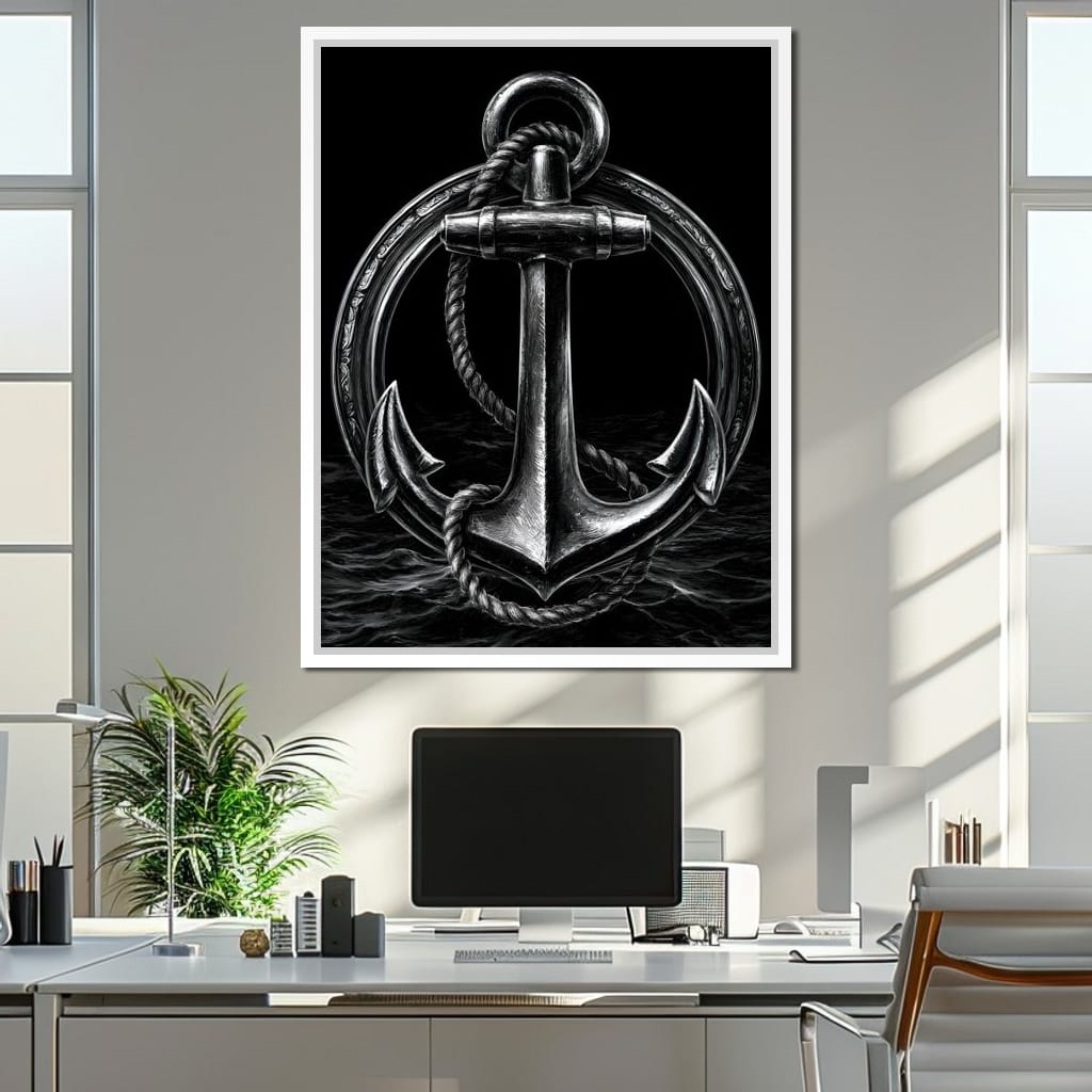 Weight of the Restless Anchor Canvas Wall Art