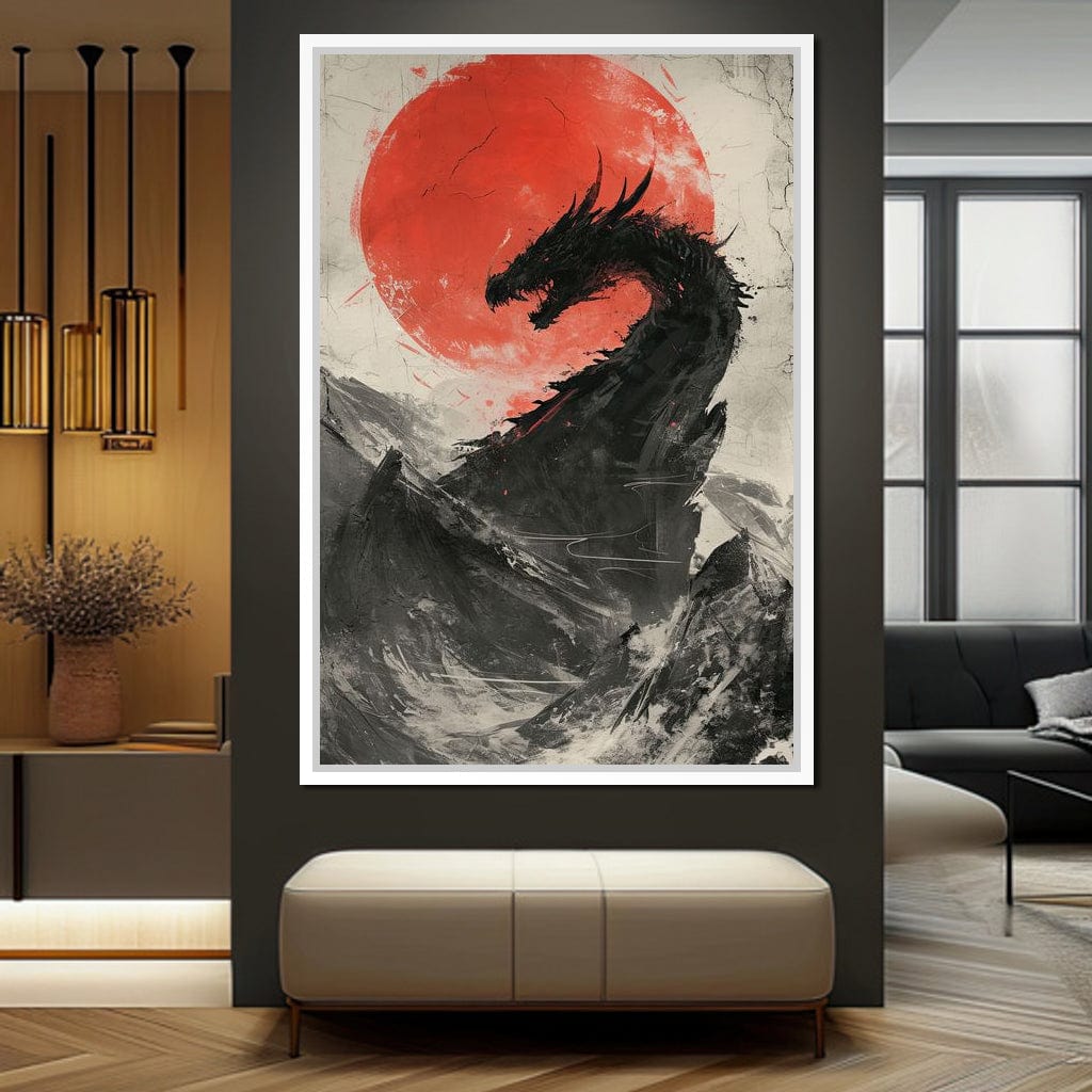 Sunrise Dragon Sovereignty Canvas Wall Art
