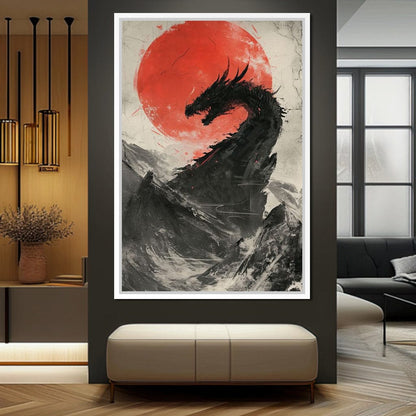Sunrise Dragon Sovereignty Canvas Wall Art