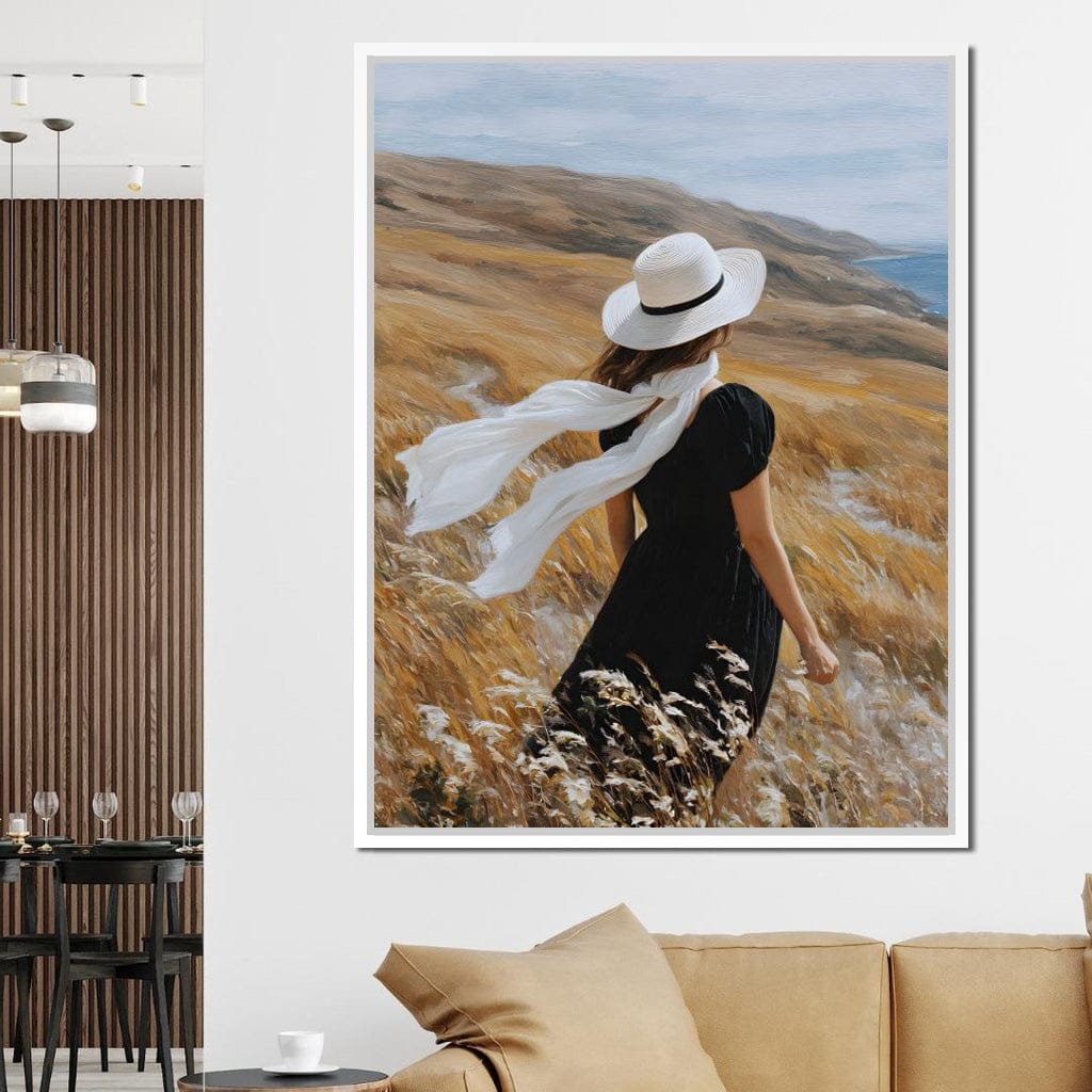 Wind Swept Hillside Muse Canvas Wall Art
