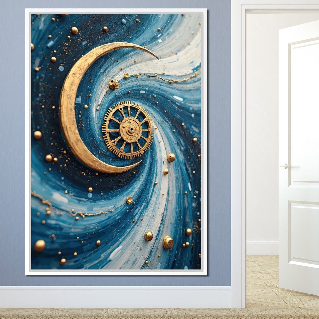 Celestial Clockwork Symphony Canvas Wall Art