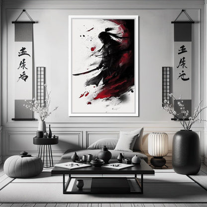 Samurai Chaos Canvas Wall Art