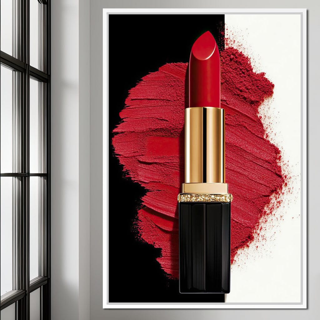 Velvet Lipstick Burst Canvas Wall Art