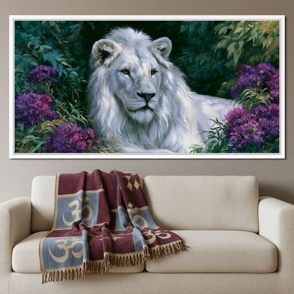 Noble Sovereign Lion Canvas Wall Art