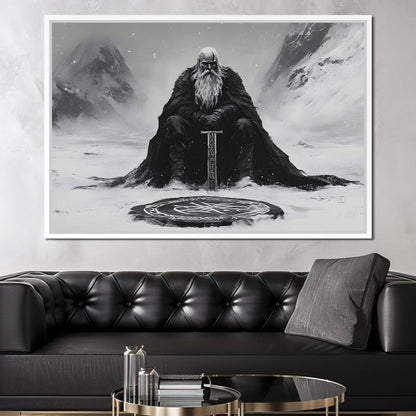 Ancient Nordic Vigilance Canvas Wall Art