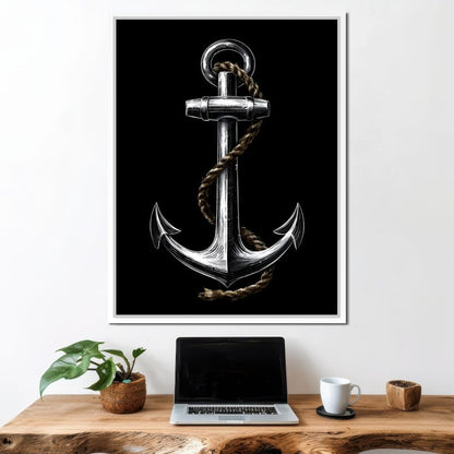 Heavy Iron Anchor Canvas Wall Art
