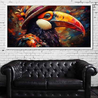 Tucan Tourist Canvas Wall Art