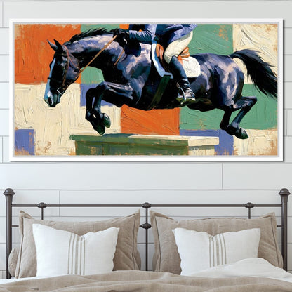 Galloping Through Fields of Color Canvas Wall Art
