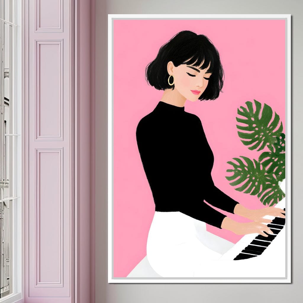 Melody on Rose Studio Keys Canvas Wall Art