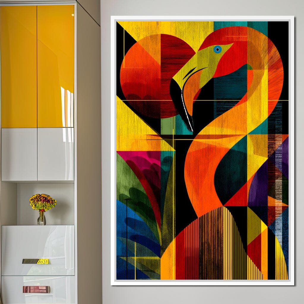 Chromatic Crane Impressions Canvas Wall Art