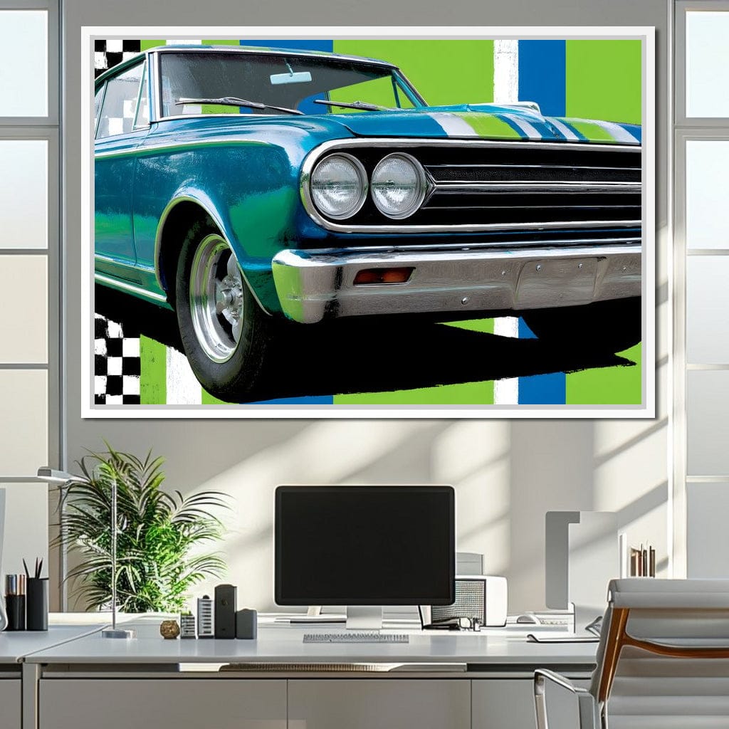 Vintage Racer Power Pop Vibe Canvas Wall Art