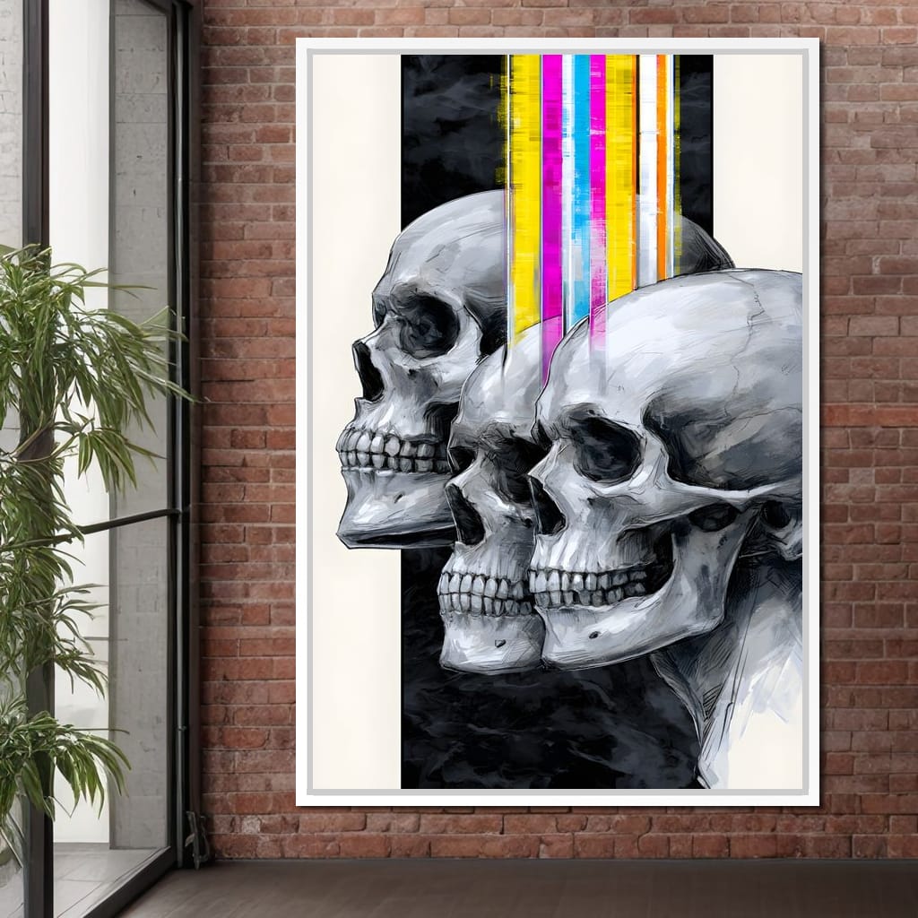 Trilogy of Modern Mortality Canvas Wall Art
